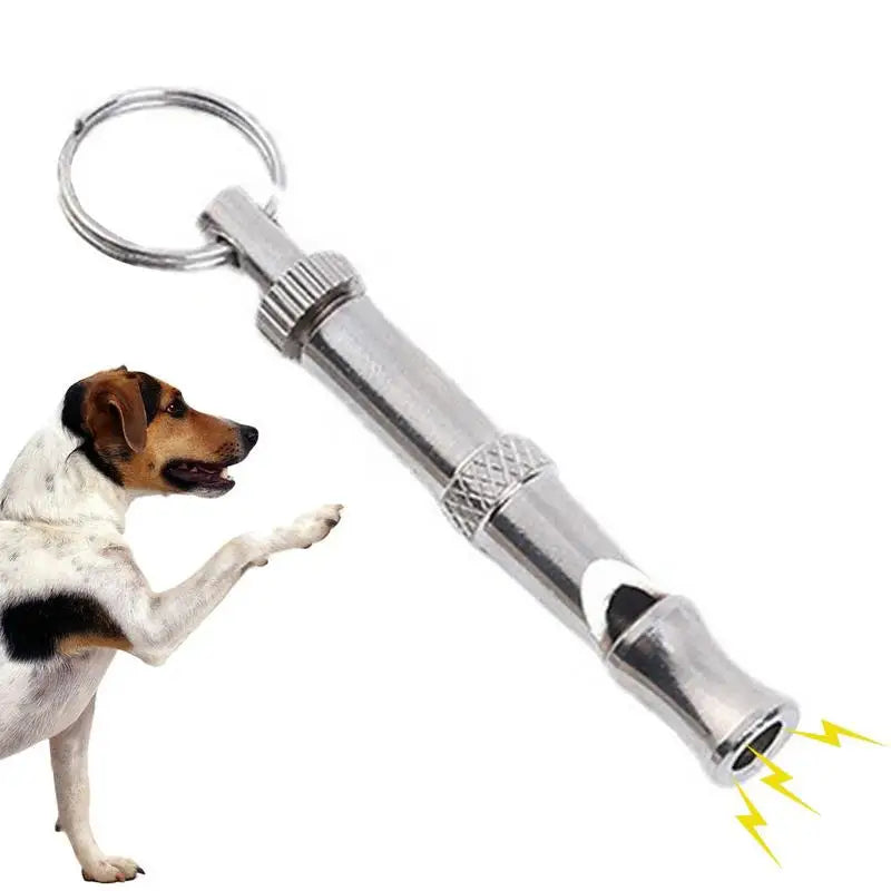 1 PC Dog Training Whistles Adjustable Frequencies Dog Training Whistle for Recall Silver Dog Flute Dog Training Whistle