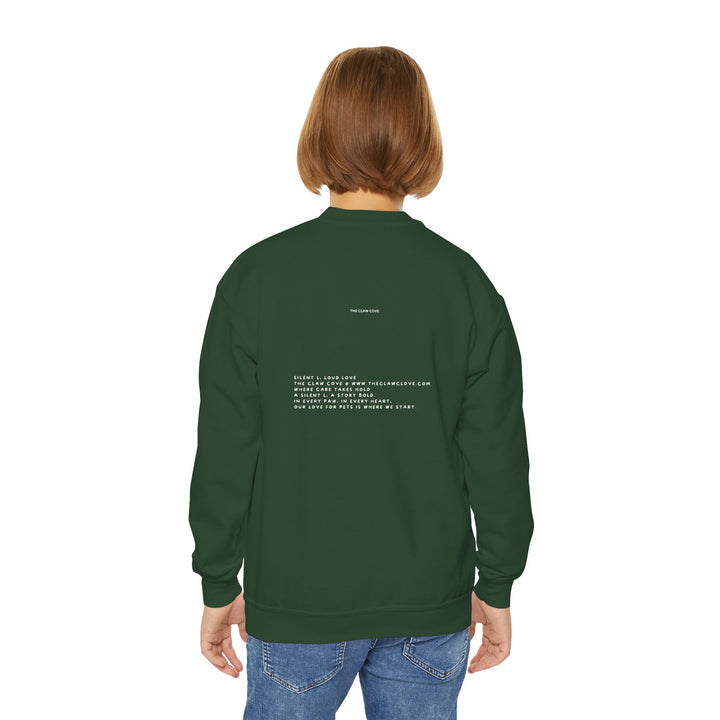 The Claw Cove™ Dear Santa Holiday Youth Crewneck Sweatshirt - Holiday Gift for Dog Lovers