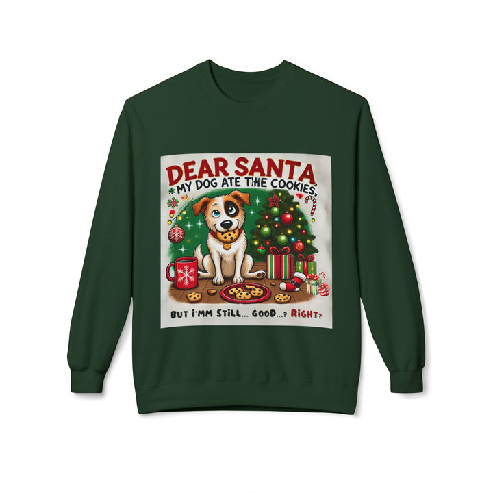 The Claw Cove™ Funny Dog Christmas Sweater - 'Dear Santa, My Dog Ate the Cookies'