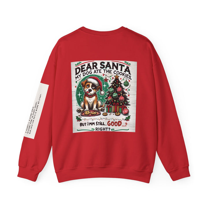 The Claw Cove™ Holiday Dear Santa Dog Crewneck Lightweight Sweatshirt - Unisex | Free and Fast Shipping