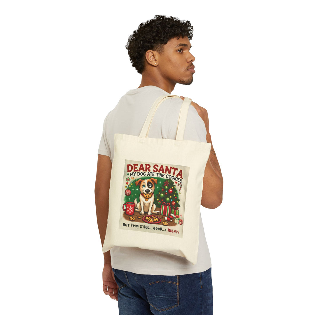 Cotton Canvas Christmas Tote Bag