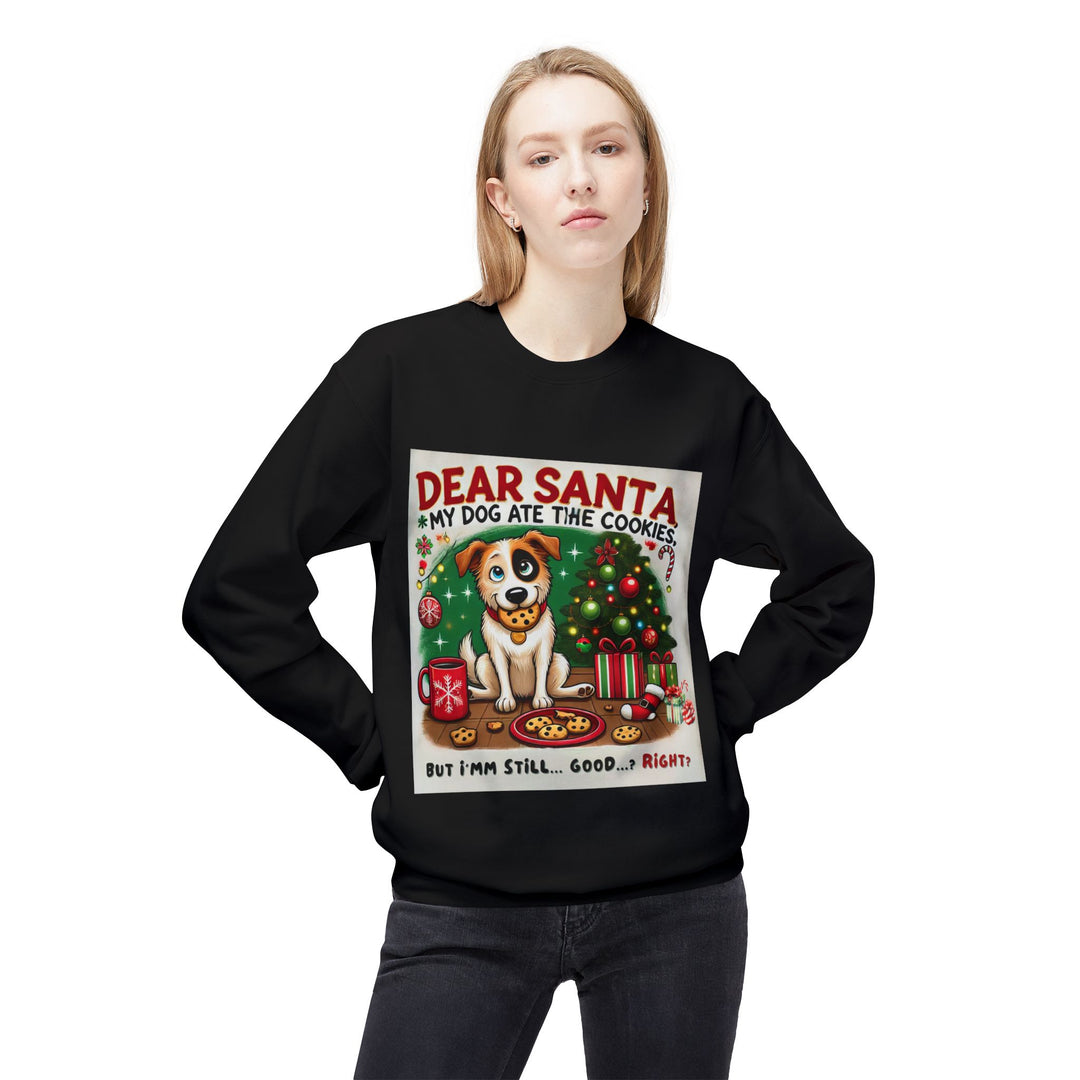 The Claw Cove™ Funny Dog Christmas Sweater - 'Dear Santa, My Dog Ate the Cookies'