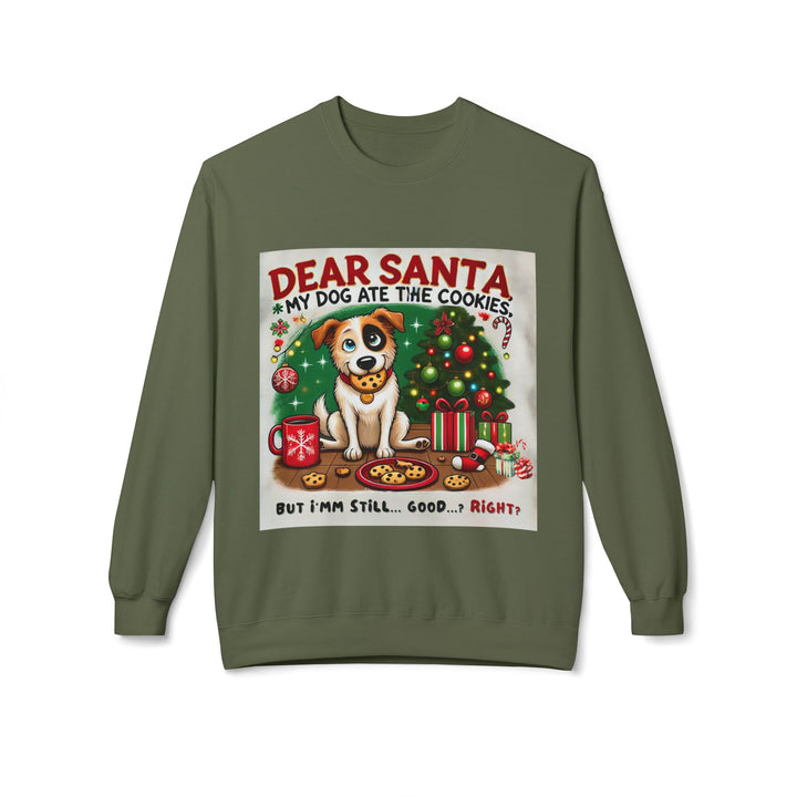 The Claw Cove™ Funny Dog Christmas Sweater - 'Dear Santa, My Dog Ate the Cookies'