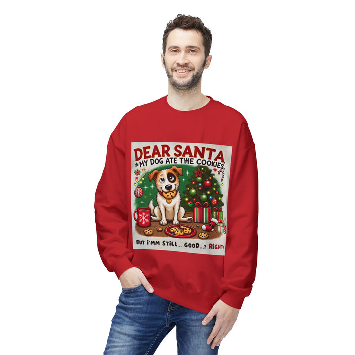 The Claw Cove™ Funny Dog Christmas Sweater - 'Dear Santa, My Dog Ate the Cookies'