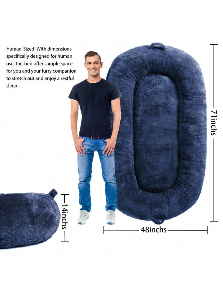 Giant Dog Bed for Men and Women, 75"X48"X14",Washable & Plush Dog Bed for People, Suitable for Adults,Human-Sized Bed