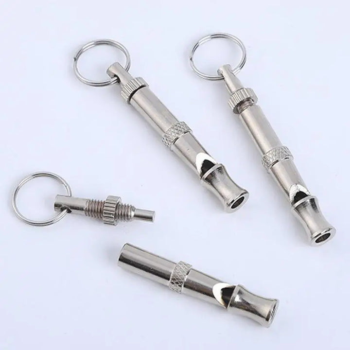 1 PC Dog Training Whistles Adjustable Frequencies Dog Training Whistle for Recall Silver Dog Flute Dog Training Whistle