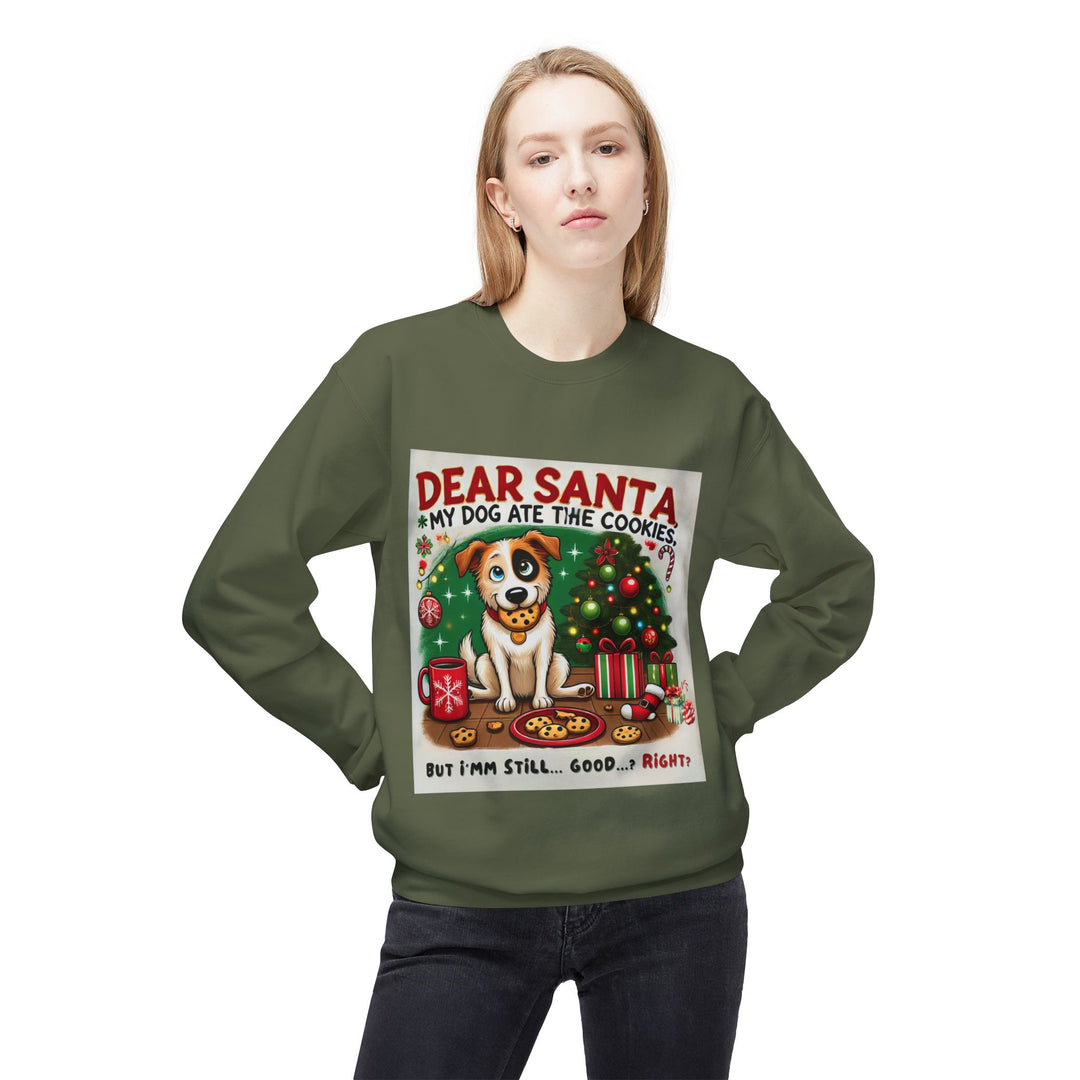 The Claw Cove™ Funny Dog Christmas Sweater - 'Dear Santa, My Dog Ate the Cookies'