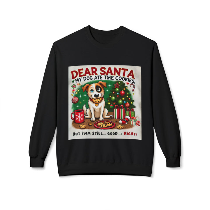 The Claw Cove™ Funny Dog Christmas Sweater - 'Dear Santa, My Dog Ate the Cookies'