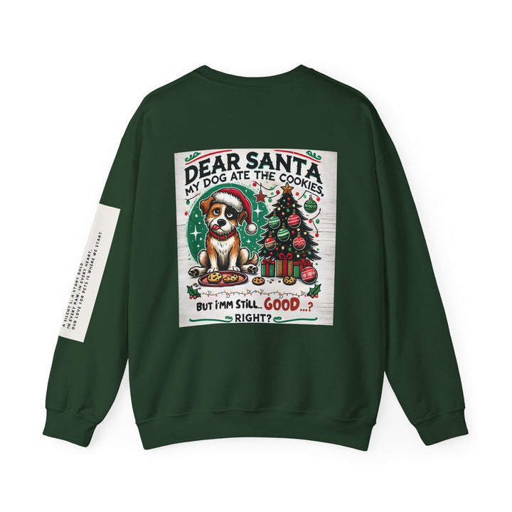 The Claw Cove™ Holiday Dear Santa Dog Crewneck Lightweight Sweatshirt - Unisex | Free and Fast Shipping