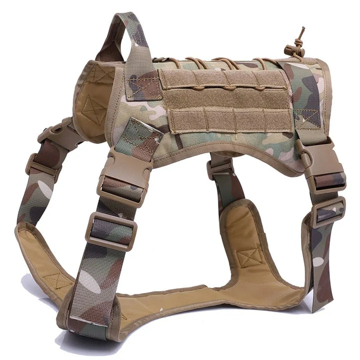 Tactical Dog Harness With Handle and Bungee Leash For Large Dogs