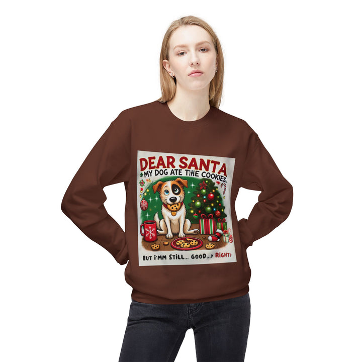 The Claw Cove™ Funny Dog Christmas Sweater - 'Dear Santa, My Dog Ate the Cookies'