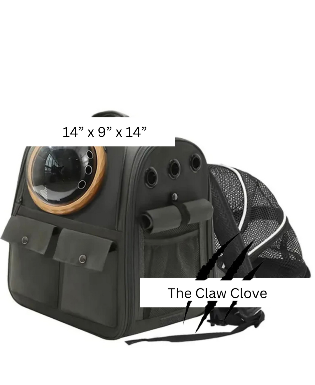 The Claw Cove™ Pet Supplies Cat Backpack Transparent Expandable Backpack Portable Backpack Dog Breathable Large Capacity Space Capsule Bag