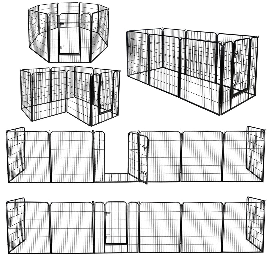 US Foldable 8 Panels 40'' Height for Large Dog Playpen Dog Fence Puppy Exercise Pen with Doors Playpen Designed for Indoor Use