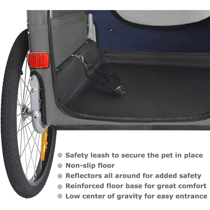 Looking for a Versatile Way to Transport Your Pets? Choose Our Premium Large/XL Pet Bike Trailer & Stroller with Low Center of Gravity and Easy Folding Frame – Perfect for Large Dogs or Multiple Small Dogs!