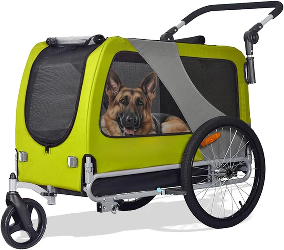 Looking for a Versatile Way to Transport Your Pets? Choose Our Premium Large/XL Pet Bike Trailer & Stroller with Low Center of Gravity and Easy Folding Frame – Perfect for Large Dogs or Multiple Small Dogs!