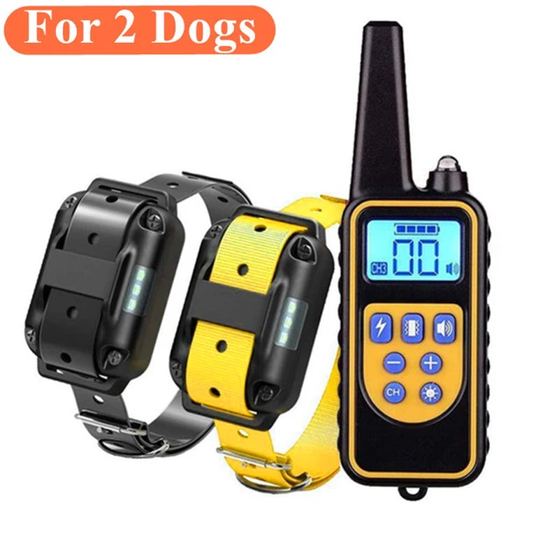 Smart Dog Shock Collar Dogs Waterproof Training Collar for Dogs Large Medium Small with Rechargeable Remote, Beep Vibration And